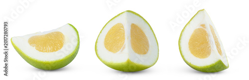 Foto Citrus sweetie grapefruit fruit slices set
