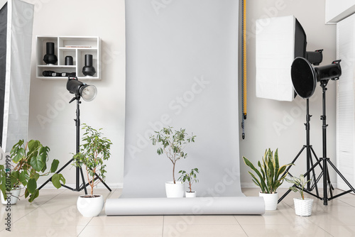 Interior of photo studio wi...