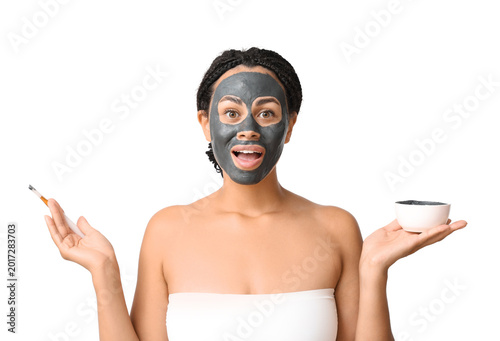 Surprised young African-Ame...