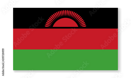 Free Download Malawi national flag in flat style. Vector flat background. - GFXLoad