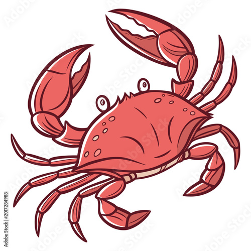 Φωτογραφία A realistic red crab on a white background