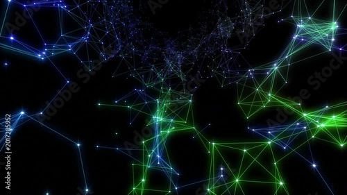 Plexus lines and dots network connection digital technology background