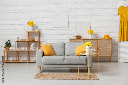 Bright modern living room i...