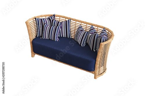 sofa isolate on a transparent background, interior furniture, 3D illustration, cg render