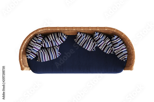 sofa isolate on a transparent background, interior furniture, 3D illustration, cg render