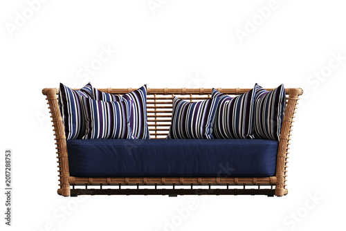 sofa isolate on a transparent background, interior furniture, 3D illustration, cg render