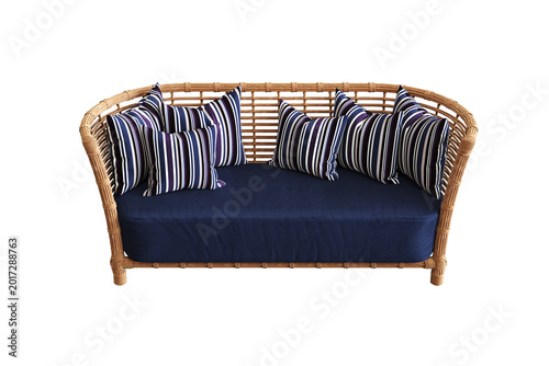 sofa isolate on a transparent background, interior furniture, 3D illustration, cg render