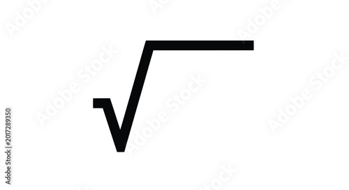 Obraz na plátne Square root symbol silhouette mathematical graphic for education and scientific