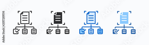 Sampling Icon Sheet Multiple Style Collection Isolated Vector
