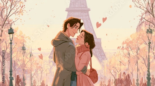 Lovers In Paris, Eiffel Tower