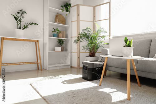 Interior of light living ro...
