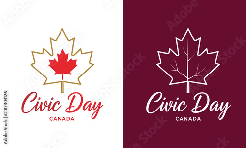 Foto Canada day civic day celebrations with maple leaf symbols