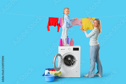 Happy mother with her littl...