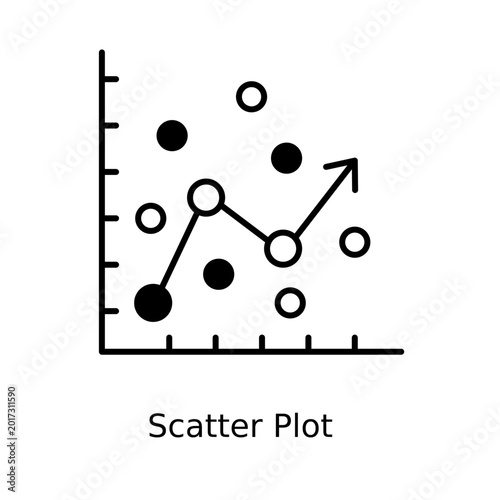 Foto Scatter Plot Graph Icon