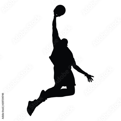 Basketball silhouettes Vector player Illustration