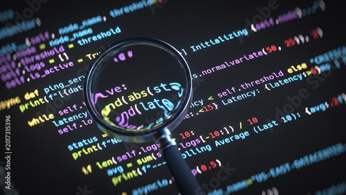Magnifying Glass Inspecting Source Code for Debugging 3D rendering