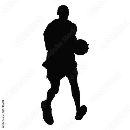 Basketball silhouettes Vector player.