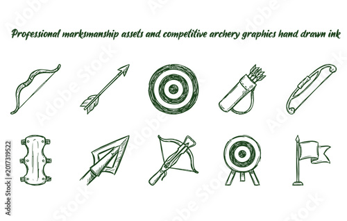 Foto Professional marksmanship archery equipment and competitive hunting gear