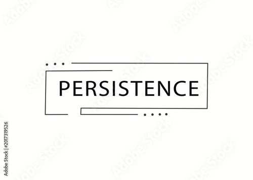 Fotografi Persistence banner text on Linear badge illustration colorful