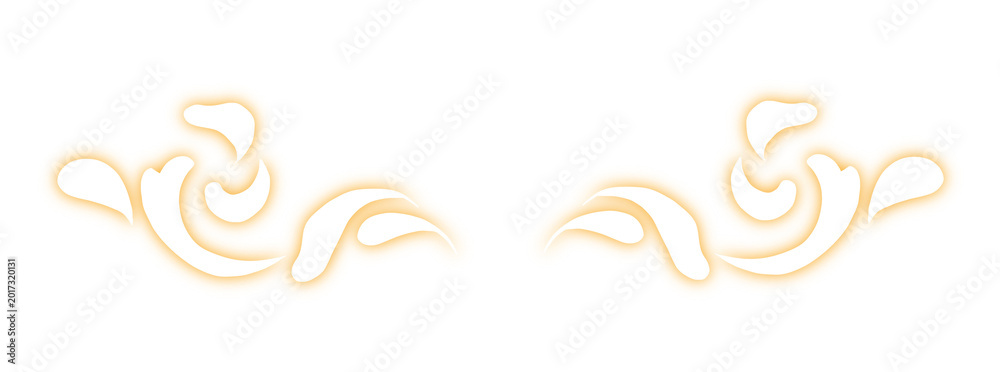 Fototapeta premium abstract golden floral border frame