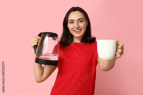 Beautiful young woman with ...