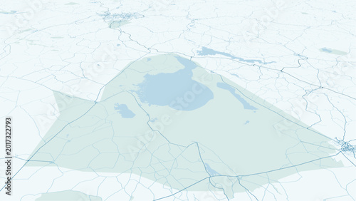 Photos Modern minimalist black and white vector map of Lake Tuz,Turkey