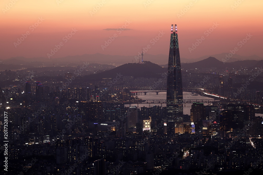 Obraz premium seoul at sunset