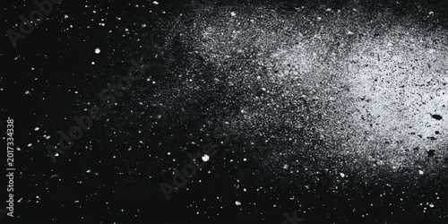 Tableau sur toile Rain drops on the window reflect a dark starry night sky where a cold blue nebul