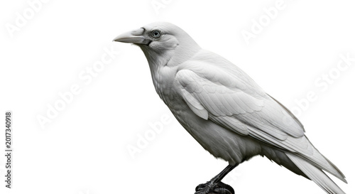 Small gray bird perched on a branch isolated on transparent background