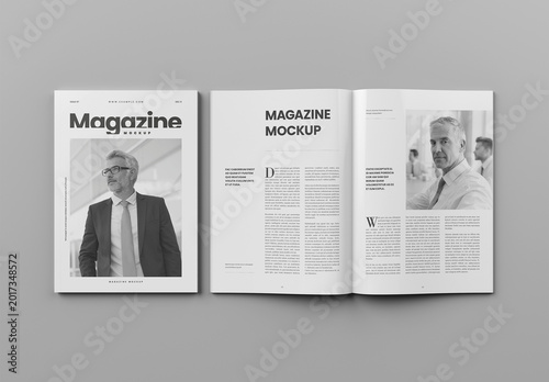 Top Wiew Magazine Mockup