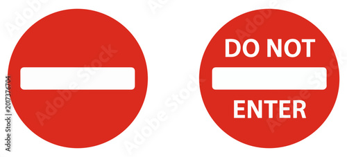 Photos stop prohibited warning sign icon set