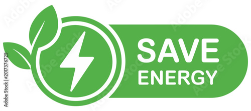 save energy green leaf icon