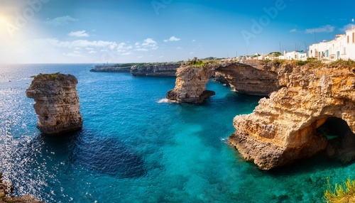 faraglioni di sant andrea in salento italy