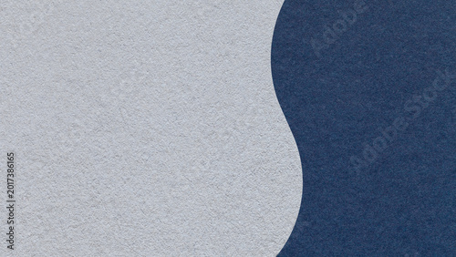 Tableau sur toile Light gray paper texture background with dark blue vertical curved wavy split and