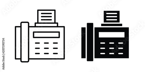 Bild auf Leinwand Fax machine icon design illustrator set