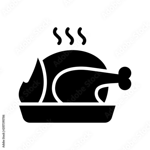 Tableau sur toile Roast turkey icon