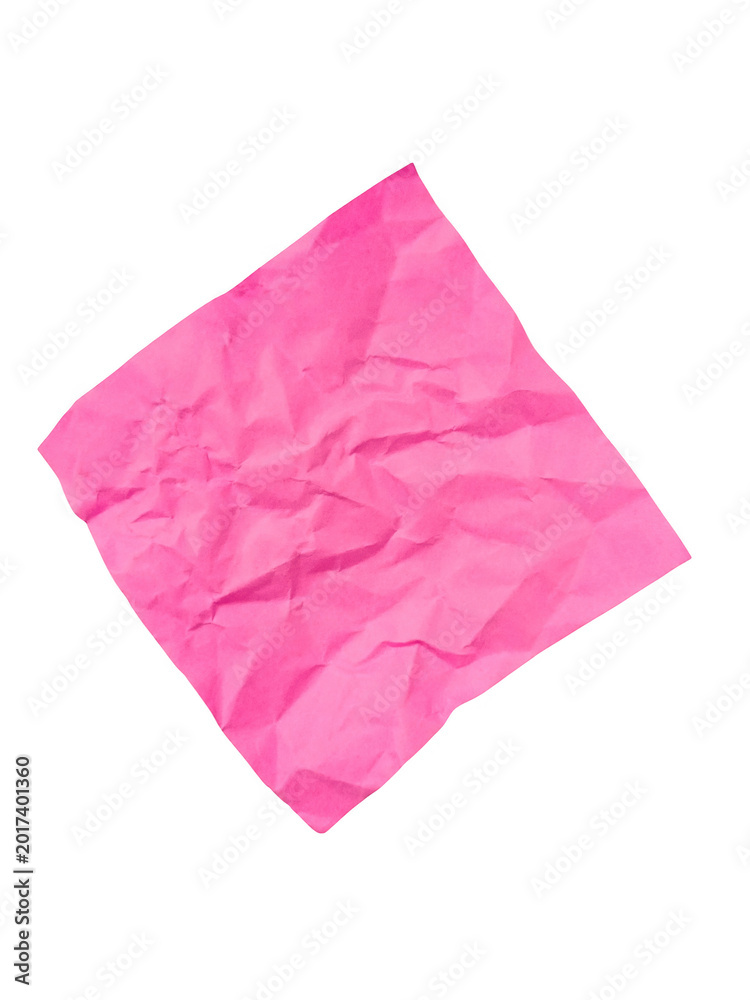 Fototapeta premium Crinkled pink fabric texture close-up