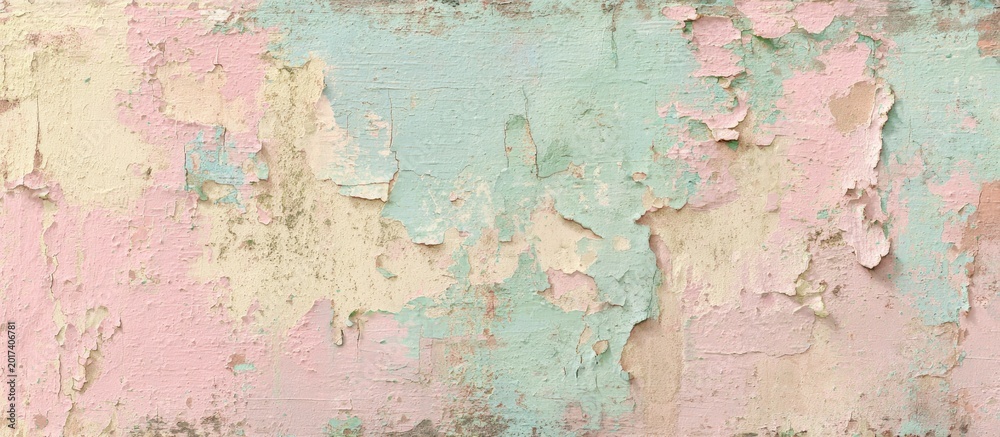 Fototapeta premium Peeling Paint Texture Background with Pastel Colors.