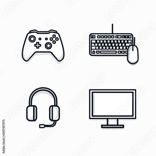 Computer gaming controller and accessories.