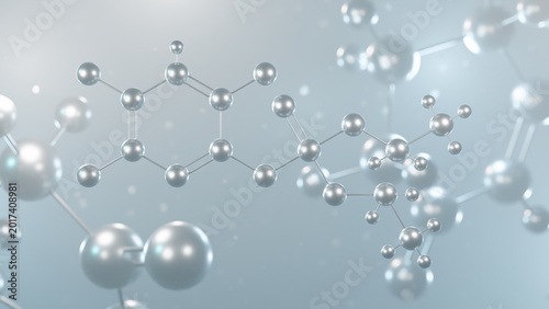 Cuadro en lienzo chlorpyrifos molecular structure, 3d model molecule, organophosphate insecticide