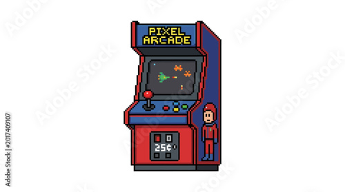 Bilde på lerret Pixel Art Arcade Machine