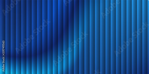 Foto Vibrant shades of blue wavy gradient and bright smooth fluted vertical lines