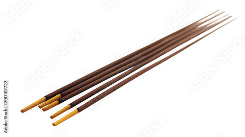 Incense sticks isolated on white background