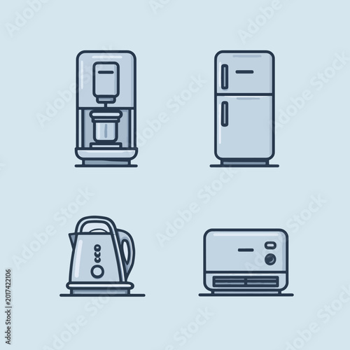 Electric household kitchen appliances.