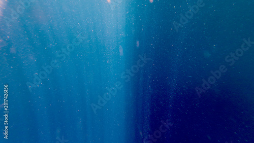 Schilderij op canvas Blue water background