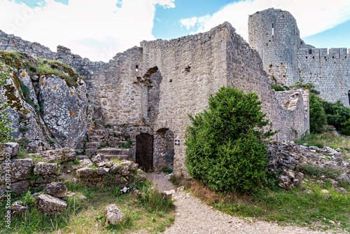 Photos The Cathar medieval castle of Peyrepertuse in the Aude department, southern Fran