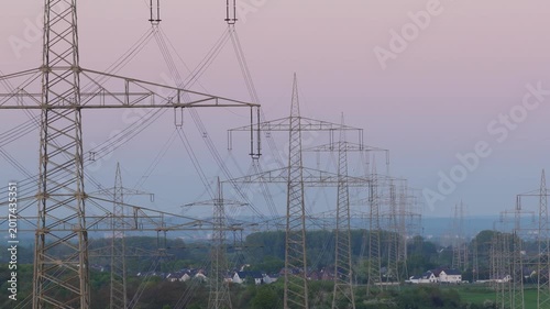 Electrical grid with Power poles in Germany
