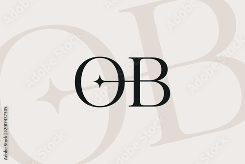 Photos OB or BO letter logo icon design