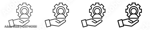 Foto Team Management Icon Set Different Style Collection