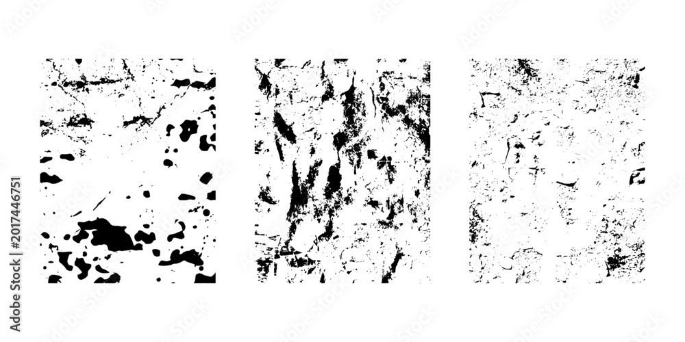 Obraz premium Abstract Grunge Speckled Texture Set Black Distress Overlay Background Collection